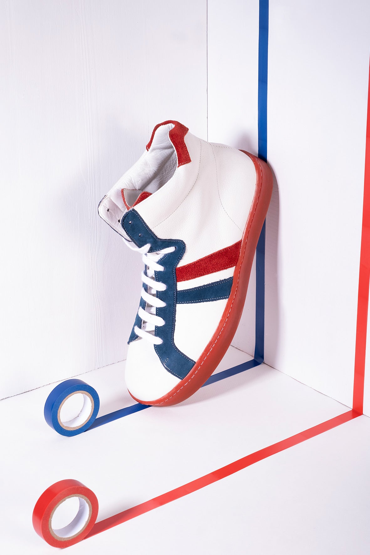 BM French sneakers - Blue and red 