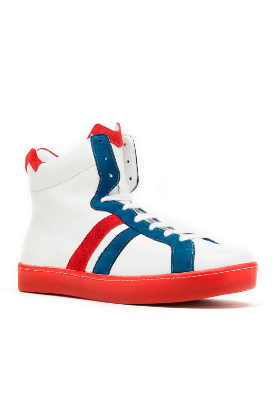 Basket BM French - Bleu et rouge