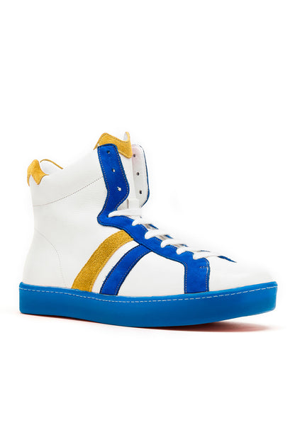 Basket BM French - Bleu roi et jaune